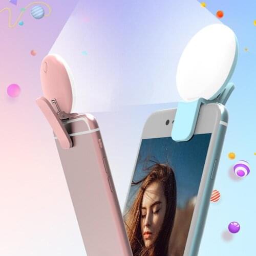 Adjustable 12LEDs SF02 Portable Rechargeable Mobile Phone Photo Selfie LED Fill Light Phone Accessories with Clip