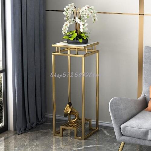 Nordic light luxury wrought iron flower shelf rack balcony multi-layer floor-standing green flower shelf indoor living room mode