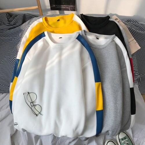 Fashion Mens Hoodies Hip Hop Autumn Men Patchwork Sweatshirt Hooded Tracksuit Male Streetwear Hoody Brand Clothing White Black