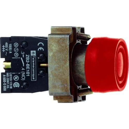 XB2BP42 XB2BP42C = ZB2BZ102C + ZB2BP4C Red pushbutton Ø 22 spring return - 1NC