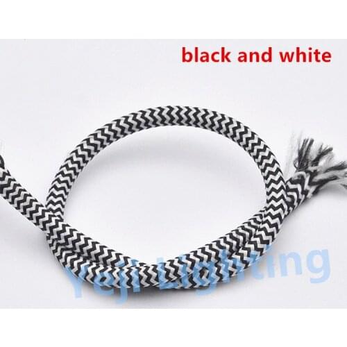Colorful braided cable Retro pendant wire double cores Edison retro light bulbs cord 0.75mm Electrical Wires ceiling rose canopy
