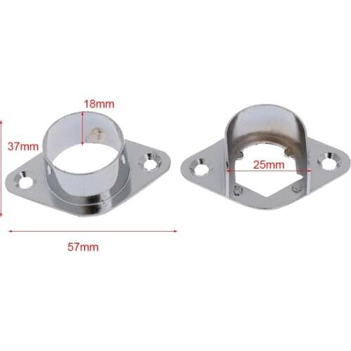 1Pair Alloy 25mm Diameter Recess Brackets Curtain Rods Support Accessory