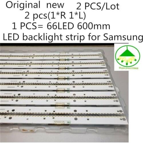 2 PCS/Lot Original new 66LED 600mm LED backlight strip for Samsung UN55MU7000FXZA UE55MU6400UXZT BN96-39595A BN96-39596A