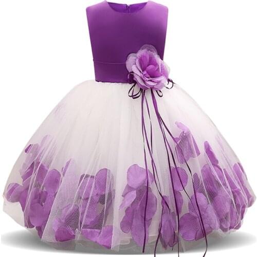 2021 Summer Girls Dress Flower Kids Dresses for Girls Wedding Evening Party Lace Ball Gown Children Clothing Robe Bebes Filles