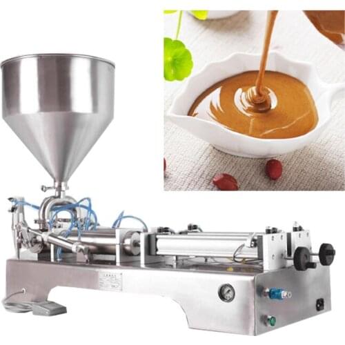 220V Pneumatic Electric Paste Filling Machine Single Nozzle Filling Machine Be Used For Jam Salad Skin Care Etc Filling