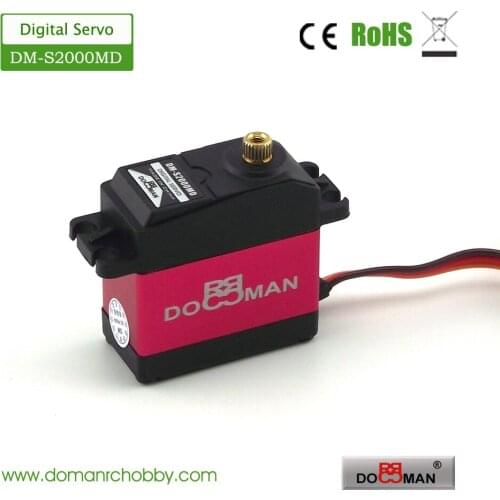 4pcs/lot DM-S2000MD-V metal gear 20kg digital rc servo for rc plane hobby model