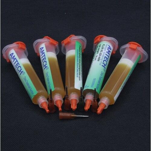 5Pcs/Lot AMTECH NC-223-ASM Solder Paste Flux no-clean low smoke BGA soldering station commonly used flux