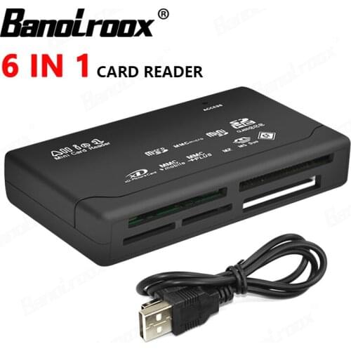 USB 2.0 Memory Card Adapter All in one Card Reader For TF/SD/CF/XD/MS/M2 Mermory Stick Card Reader USB C with Data Line