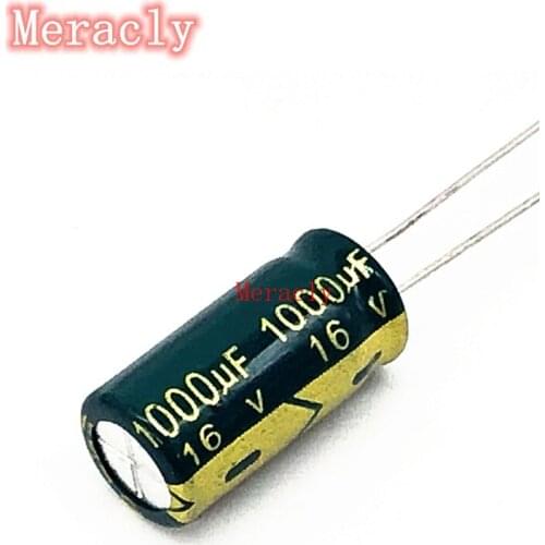 5PCS 16V 1000UF Aluminum electrolytic capacitors Own factory long life High frequency and low resistance best quality 20