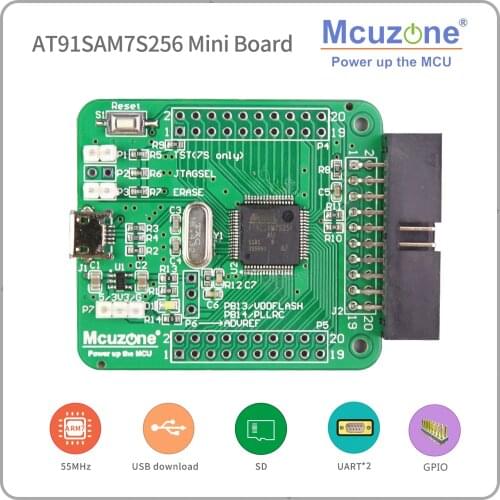 AT91SAM7S256 Mini Board (ARM7 Development Kit) 7S256 SAM7S256 USB down JTAG MicroChip ATMEL