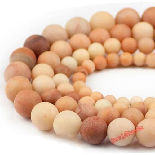 Natural Stone Beads Dull Polish Matte Pink Aventurin Stone Round Beads For Jewelry Making Bracelet 4/6/8/10mm Beads Diy Jewelry