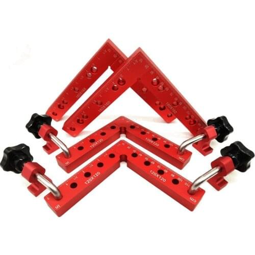 Woodworking Aluminum Square Right Angle Clamping L-shaped Auxiliary Fixture Positioning Panel Fixing Clips Carpenter Tools
