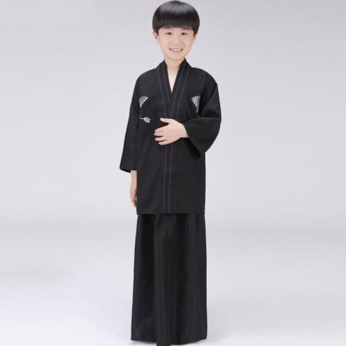 Boys Haori Carnival Party Stage Performance Japanese Style Vintage Clothing New Year Japanese Samurai for Kids Kimono