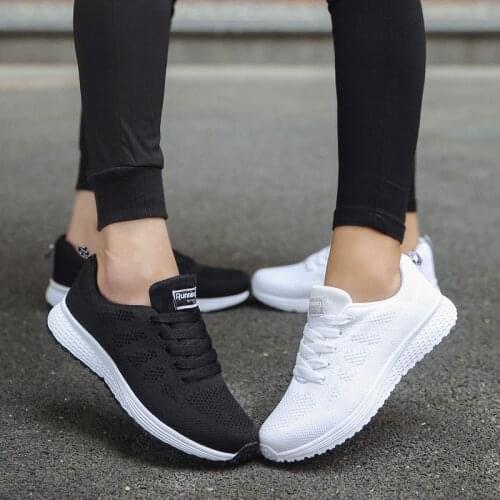 Tenis Feminino Female Shoes Women Casual Shoes Fashion Breathable Walking Mesh Flat Shoes Woman White Sneakers Womenfh23