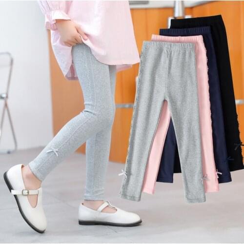 Girls' Leggings Spring And Autumn Baby Girls Cotton Slim-fit Pants Childrens Outer Wear Stretch Long Pants 2-8 Years Old