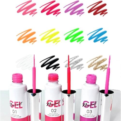 LINE ART GELS Liner Sets 12pcs UV Gel Polish Line Art GEL ART COLLECTION 12 ultra-pigmented gel paints Liner Line Art Gel Nails