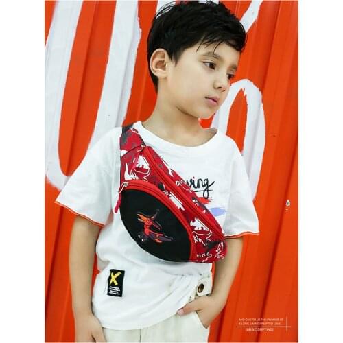Fashion Children Belt Bag Dinasour Print Chest bag Money Pouch Kid Waist Bag Pack Single Crossbody bag 3 Colors
