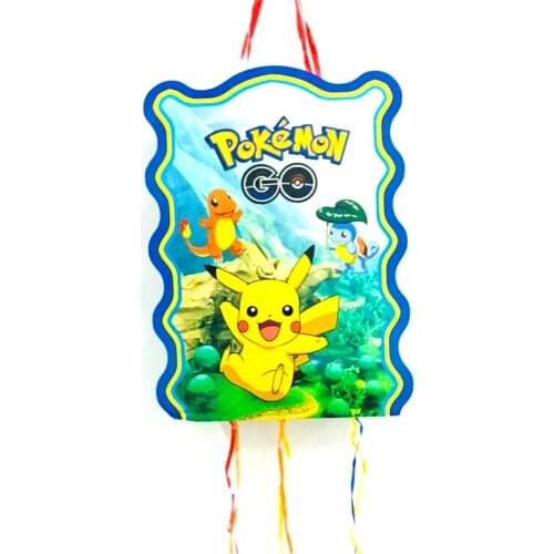 40*30cm Pokemones Pinata Cartoon Party Supplies Kids Disposable Pokemones Birthday Boys Party Favors Decoration