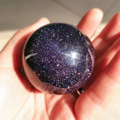 About 4.5-5cm Natural Blue Sandstone Balls Crystal Gemstones Blue Sandstone Sphere Reiki Healing Chakra As Gift for home decor