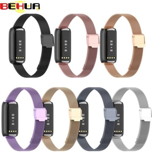 BEHUA Strap For Fitbit Luxe Watch Band Fit Official Sport Smartwatch Steel Buckle Wristband Replacement Bracelet Accessories