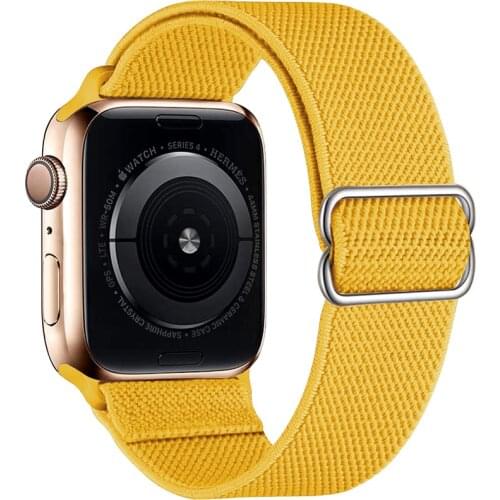 Elastic Stretch Nylon Strap For Apple Watch Band Fabric Nylon Elastic Belt Bracelet IWatch 1 2 3 4 5 SE 6 Strap Nylon Loop