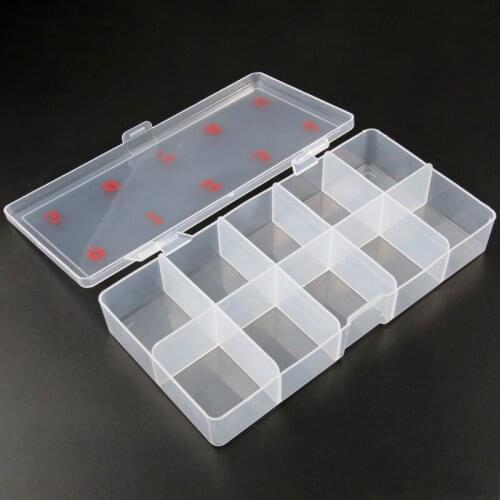 17.5x8.4cm Plastic Jewelry Box Transparent Storage Container for Earring Beads Square Portable Jewellery Case Handmade Diy Craft