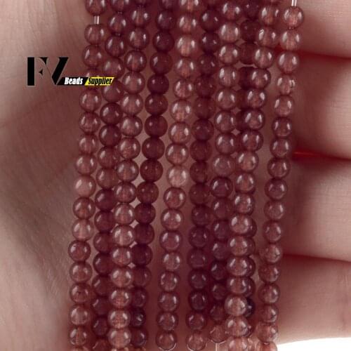 3mm Light Brown Jades Stone Round Beads For Jewelry Making Needlework Diy Loose Spacer Beads Bracelet Necklace Crafts Wholesale
