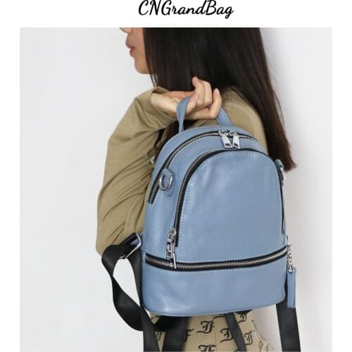 High Quality Genuine Leather Backpack Womens Bag 2021 New Fashion Large Capacity Shoulder Backpack School Bags