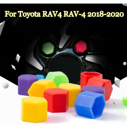 Hub Screw Cap Colour Protective Cover Tyre Refitting Rust Proof Dust Cover For Toyota RAV4 RAV-4 2020 2019 2018 Car Accessories