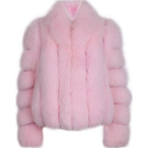 Fur natural jacket ladies real fox fur jacket women genuine fur jacket