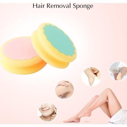 1Pcs Magic Painless Hair Removal Popular Depilation Sponge Pad Effective Remove Tool Water Drop Shape