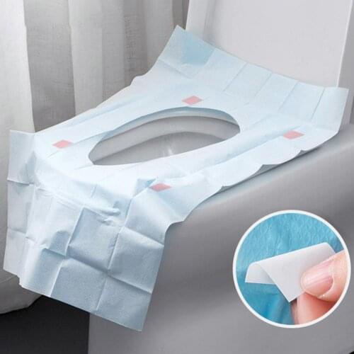 10Pcs Disposable Waterproof Toilet Pad Self-Adhesive Anti Slip Sterile Sticker o-shapes Flush Comfortable Toilet