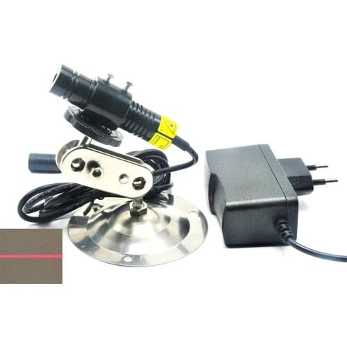 200mW 650nm Red Laser Diode Line Locator Module w 5V 1A Adapter + 16mm Heatsink 1668