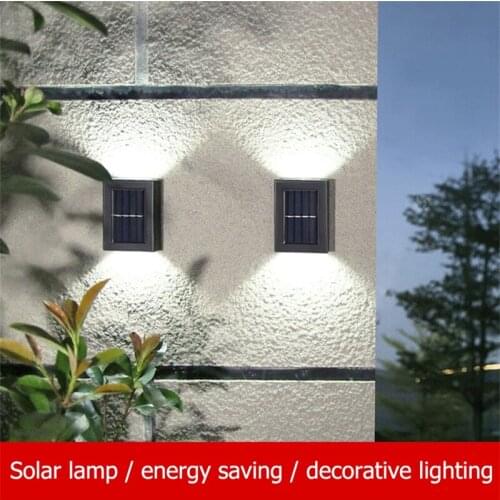 86LIGHT Outdoor Wall Solar Led Lamp Waterproof Up And Down Light Home Decorative For Porch Courtyard Garden