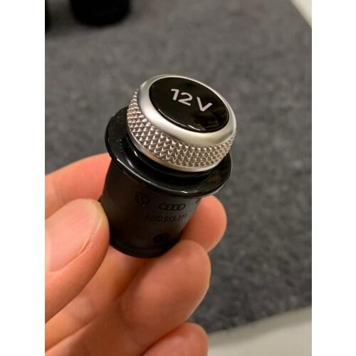 Car Styling Chrome Cigarette Lighter Dust Cover Plug 12V Socket Cover Cap For audi V W A3 A4 A5 A6 A7 Q3 Q5 Q7 S3 S4