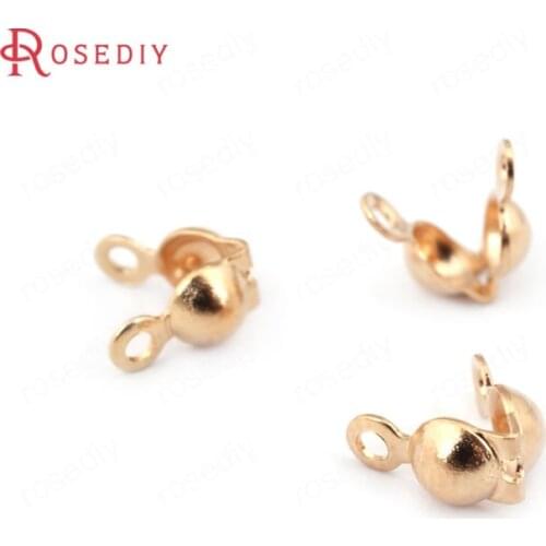 B005)20 pieces 8*4mm 24K Gold Color Plated Brass Wire And Thread Cover Clasps Jewelry Necklace Bracelets Findings Accessories