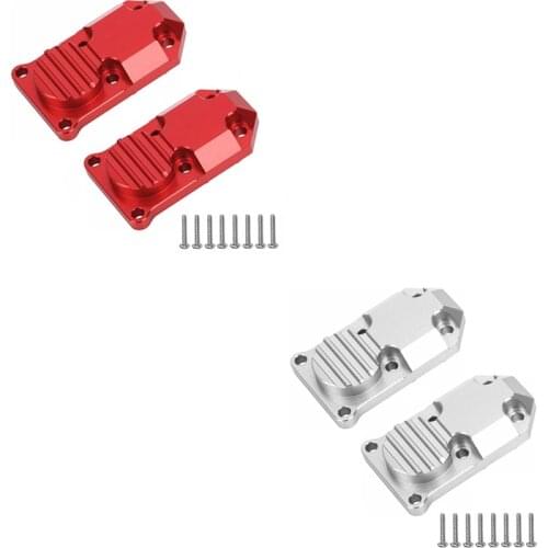 For AXIAL SCX24 1/24 RC Crawler Car 2Pcs Metal Diff Cover Differential Housing Front Rear Upgrades Parts Accessories