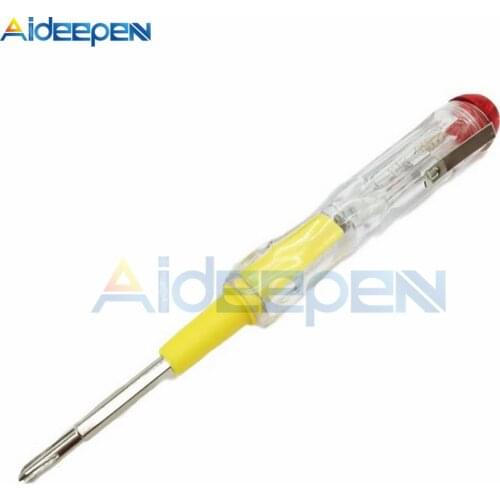 Electric Tester Pen Screwdriver Probe light Voltage Tester Detector AC 100-500V Test Pen Pencil