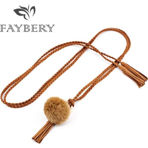 FAYBERY Women's Braided Belts