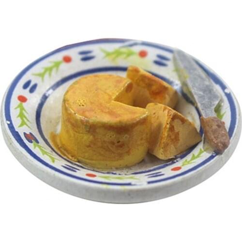 1/12 Mini Artificial Cheesecake Cut Pieces Model Dollhouse Toy DIY Play Gift