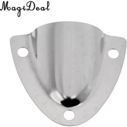 MagiDeal Weather Resistant Stainless Steel Midget Clam Shell Wire Cable Vent Cover for Rowing Boat Marine Surfing Water Sport