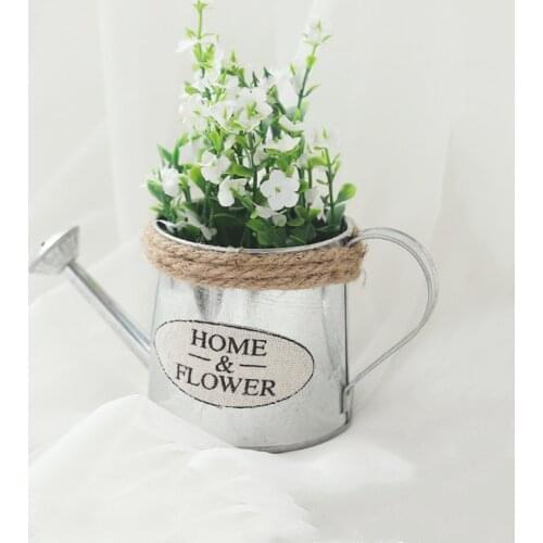 Retro Small Iron Watering Can Home Garden Ornaments Creative Home Decoration Iron Bucket
