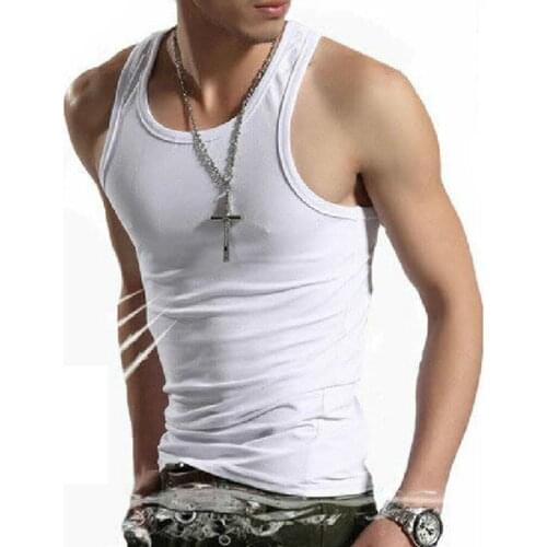 Basic Gyms Stringer Clothing Bodybuilding Tank Top Men Fitness Singlet Sleeveless Shirt Solid Color Muscle Vest Thin Undershirt