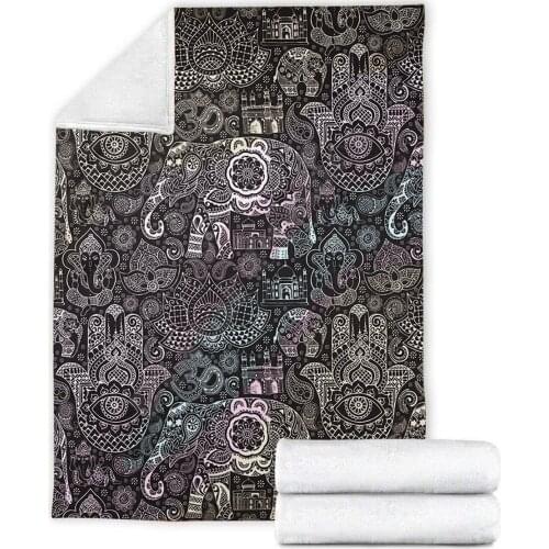 Hamsa Soft and Warm Blanket printed fleece blanket Beds Hiking Picnic Thick Quilt Fashionable Bedspread Sherpa Throw Blanket 04