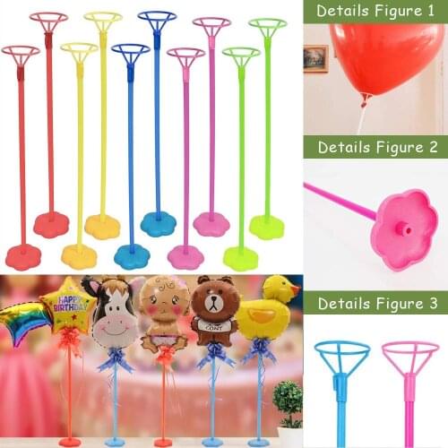 5pcs Colored Balloon Stick Stand Kit Reusable Table Column Balloon Holder for Wedding Birthday Any Party Decor Accessories