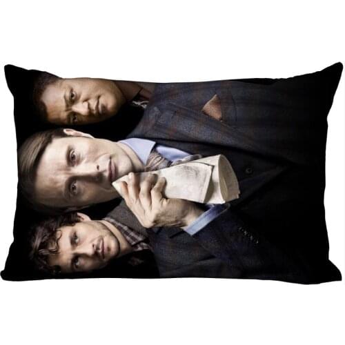 Custom Hannibal TV Pillowcase Satin Fabric Pillow Cover New Rectangle Zipper Pillow Cases Home Office Wedding Decorative 10-10