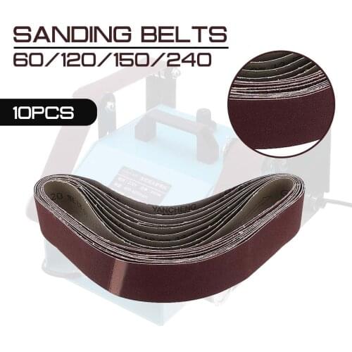 60/120/150/240 Grit 10pcs Sanding Belt 40mm X 680mm for Grinding Machine Sand Paper