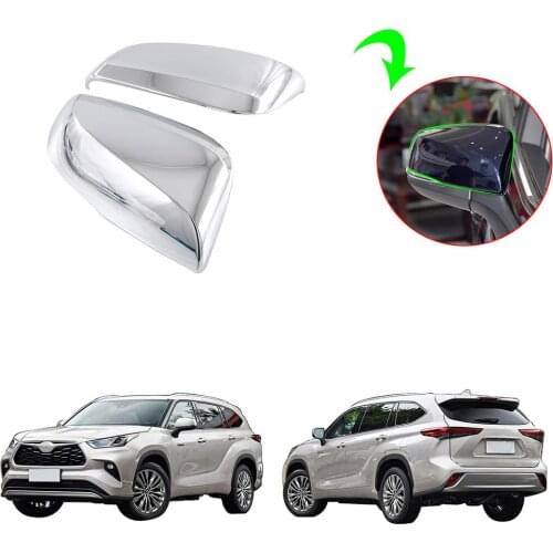 New Car ABS Chrome Side Door Mirror Cover Molding Trim Rear View Mirrors For Toyota Highlander 2021 2021
