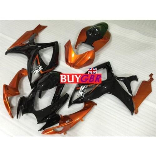 Motorcycle Fairing Gold black Fairings K6 For Suzuki GSXR600/750 K6 2006 2007 06 07 Fairing Free windscreen Buygbr