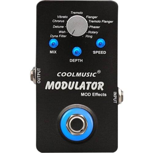 1pc Guitar Modulator Effect Pedal w/ 11 Effects Metal Shell Parts Accs
